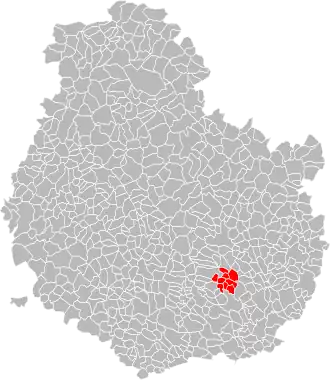 Lage des Gemeindeverbandes im Département Côte-d’Or