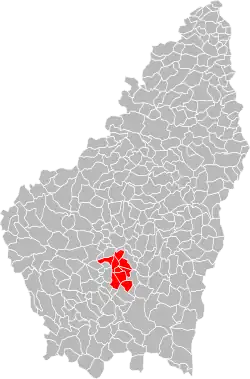 Lage der CC du Vinobre im Département Ardèche