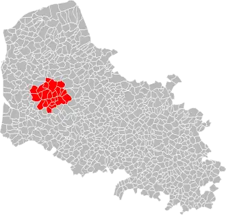 Lage des Gemeindeverbandes im Département Pas-de-Calais