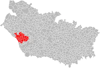 Lage des Gemeindeverbandes im Département Somme
