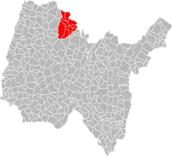 Lage der CC du Canton de Coligny im Département Ain