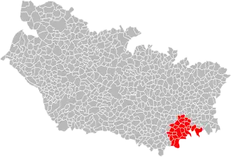 Lage des Gemeindeverbandes im Département Somme