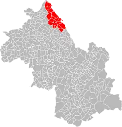 Lage der CC du Pays des Couleurs im Département Isère
