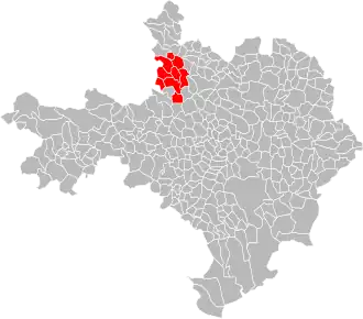 Lage der CC du Pays Grand Combien im Département Gard
