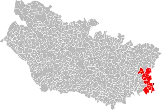 Lage des Gemeindeverbandes im Département Somme