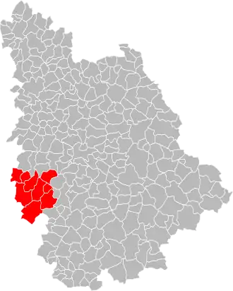 Lage der CC du Pays Mélusin im Département Vienne
