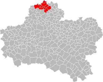 Lage der CC du Plateau Beauceron im Département Loiret