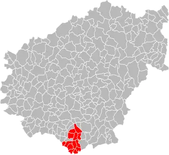 Lage der CC du Sud Corrézien im Département Corrèze