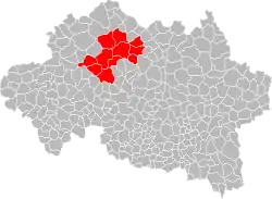 Lage der CC en Bocage Bourbonnais im Département Allier