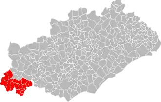 Lage der CC le Minervois im Département Hérault