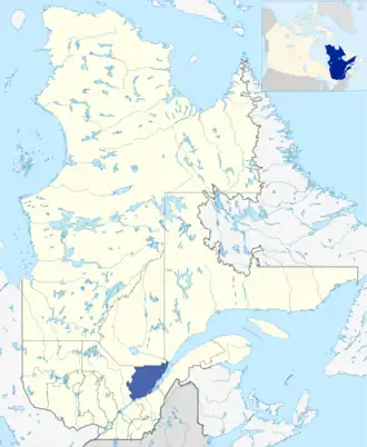 Lage der Region Capitale-Nationale in Québec