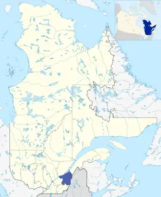 Lage der Region Chaudière-Appalaches in Québec