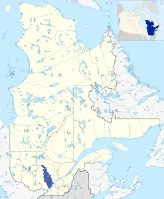 Lage der Region Lanaudière in Québec