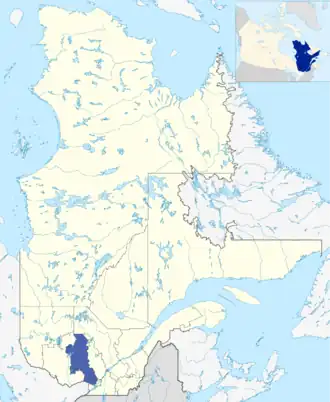 Lage der Region Laurentides in Québec