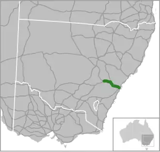 Übersichtskarte Great Western Highway