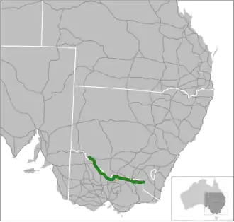 Übersichtskarte Murray Valley Highway