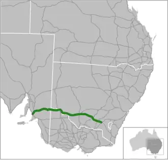 Übersichtskarte Sturt Highway