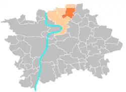 Lage von Ďáblice in Prag 8