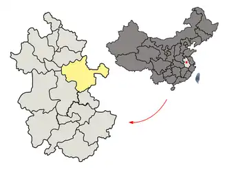 Lage Chuzhous in Anhui