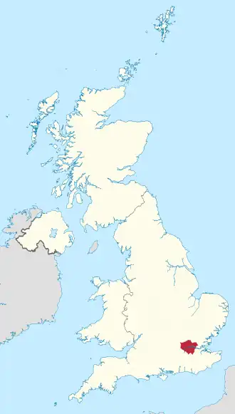 Lage Londons im Vereinigten Königreich