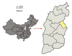 Lage Yangquans in Shanxi