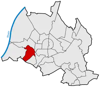 Lage von Grünwinkel in Karlsruhe