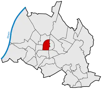 Lage von Innenstadt-West in Karlsruhe