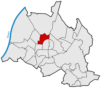 Lage von Nordstadt in Karlsruhe