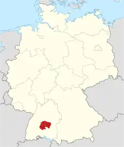 Lage des Regionalverbands Neckar-Alb in Deutschland