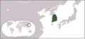 Lage Südkoreas