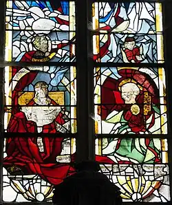 Gnadenstuhl und Apostel Petrus