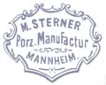 Bodenmarke der Moritz Sterner Porzellanmanufactur Mannheim