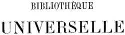 Bibliothèque universelle