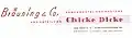 Firmenlogo Bräuning & Co, Werbekampagne "Chicke Dicke", 1950er-1960er Jahre