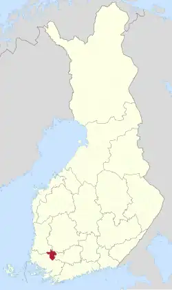 Lage von Loimaa in Finnland