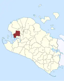 Lage des Branderslev Sogn in der Lolland Kommune