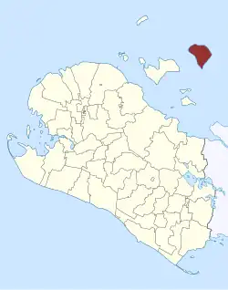 Lage des Femø Sogn in der Lolland Kommune