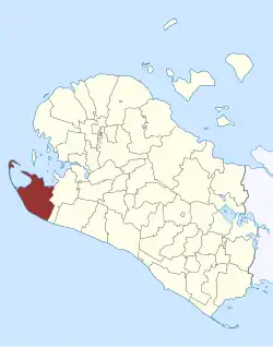 Lage des Kappel Sogn in der Lolland Kommune – noch inklusive Langø Sogn