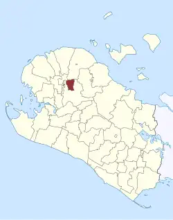 Lage des Nordlunde Sogn in der Lolland Kommune