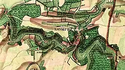 alte österreichische Karte von Lompret (ca. 1777)