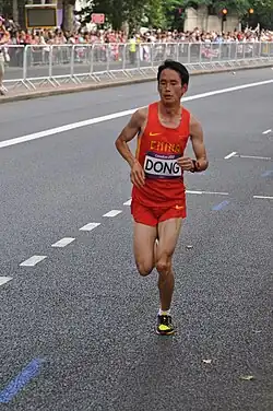 Dong Guojian beim Olympischen Marathon 2012 in London