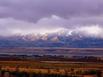Die Pryor Mountains, gesehen von Deaver, Wyoming