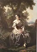 Junge Frau in ländlicher Tracht, 1858