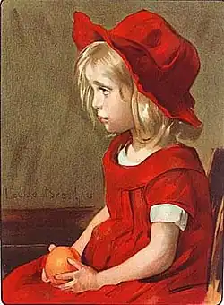 Mädchen mit Orange, zirka 1900