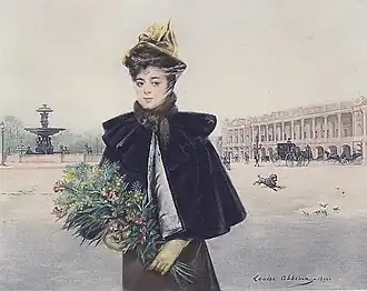 Louise Abbéma: Porträt von Jeanne Samary, Aprilmorgen, Place de la Concorde, Paris, 1894