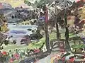 Lovis Corinth: Garten am Walchensee, 1923 (BC 926[10])