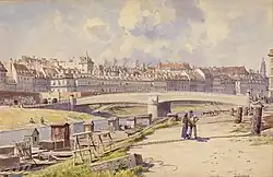 Wien, Fischerboote am Donaukanal, im Hintergrund Maria am Gestade