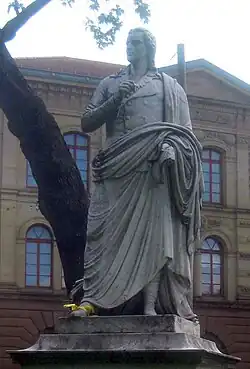 Ludwig von Hofers Schillerstatue in Ludwigsburg, 1882.
