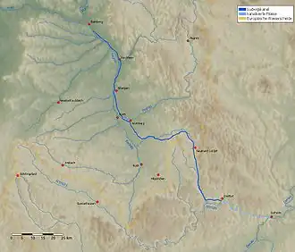 Verlauf des Ludwig-Donau-Main-Kanals