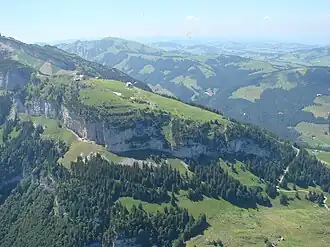 Die Ebenalp aus der Luft gesehen